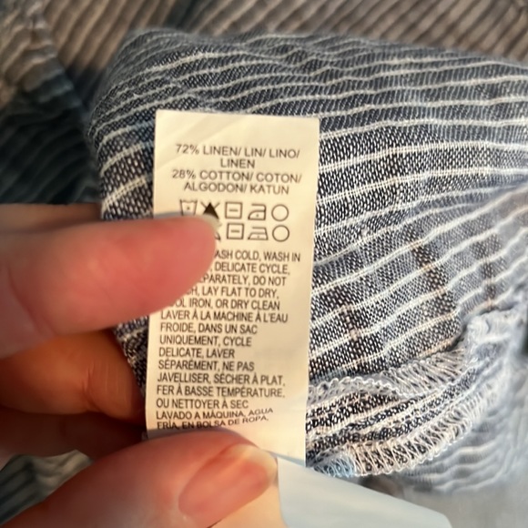 Lucky Brand Striped Popover Button Down Tunic - Picture 5 of 5